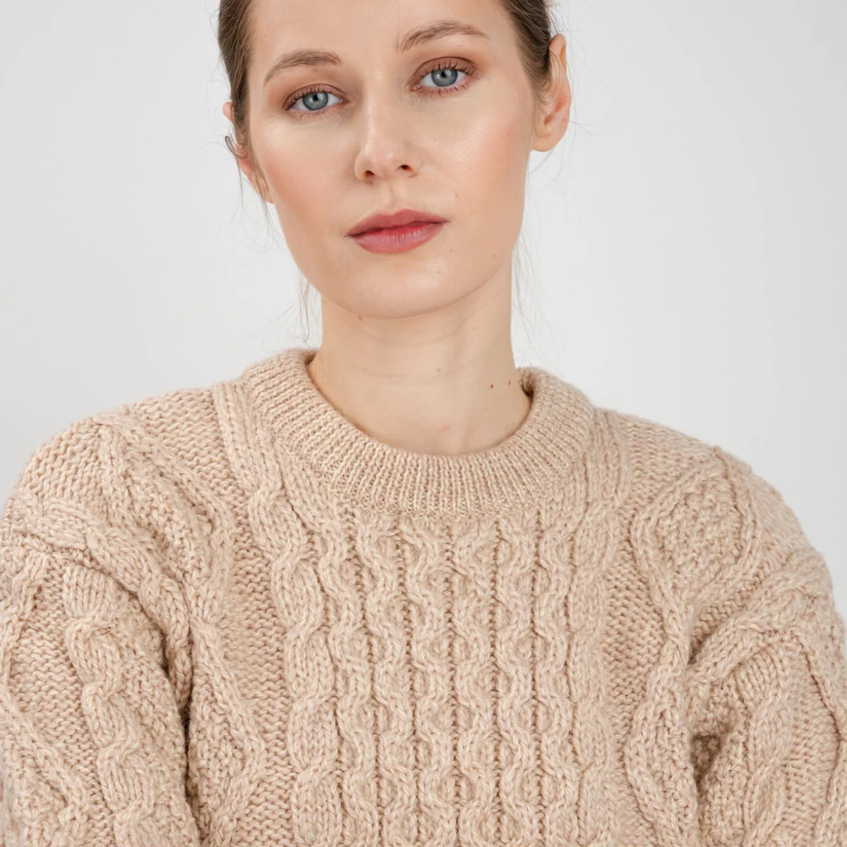 Aran Fisherman Cable Knit Sweater – Classic Wool Crewneck Knit - Image 17 | CeltHaus