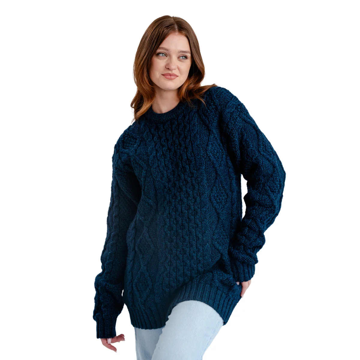 Aran Fisherman Cable Knit Sweater – Classic Wool Crewneck Knit - Image 19 | CeltHaus