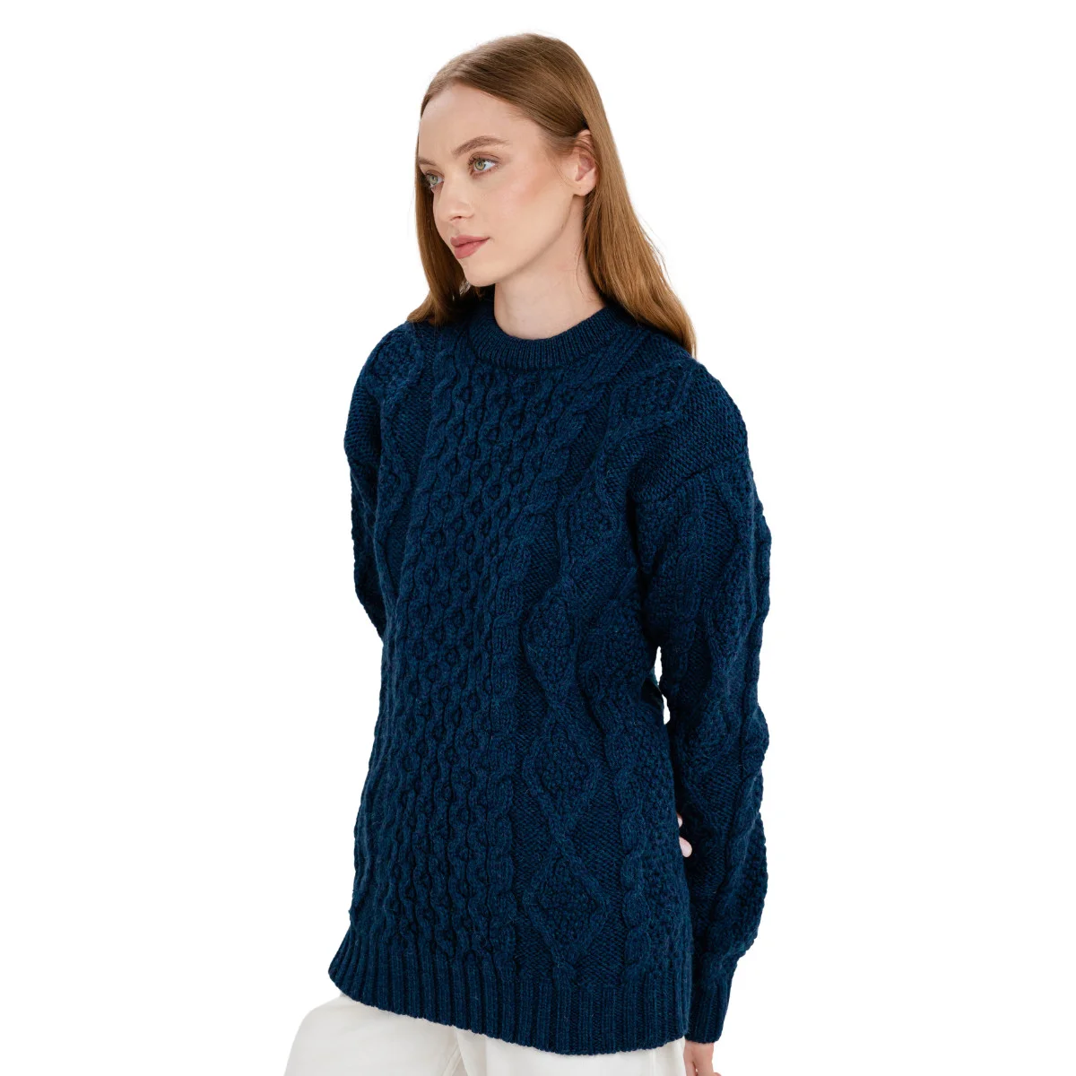 Aran Fisherman Cable Knit Sweater – Classic Wool Crewneck Knit - Image 20 | CeltHaus