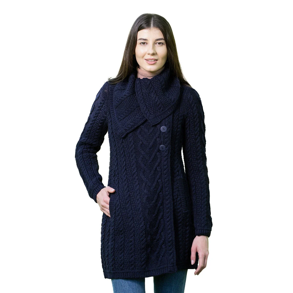 Classic Irish Merino Wool Cable Knit Coat – Made in Ireland - Image 22 | CeltHaus