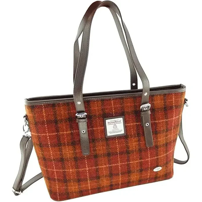 Harris Tweed Large Ladies Tote Bag by Glen Appin – Authentic Scottish Wool - Image 5 | CeltHaus