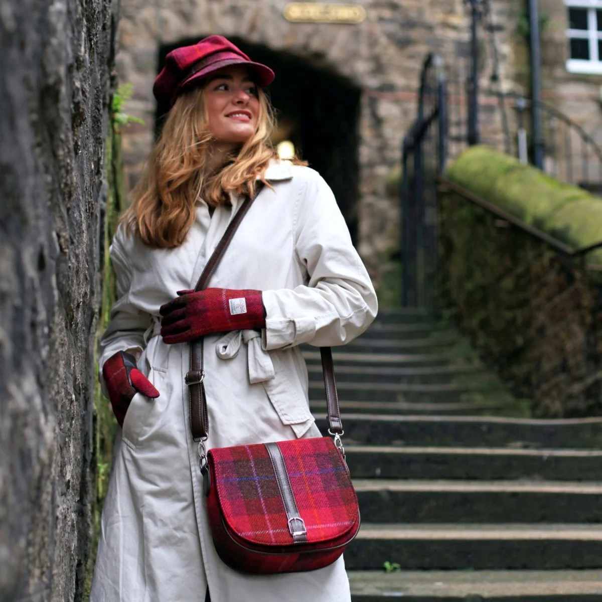 Harris Tweed Scottish Shoulder Bag with Adjustable Strap | Authentic Handwoven Wool Crossbody - Image 9 | CeltHaus