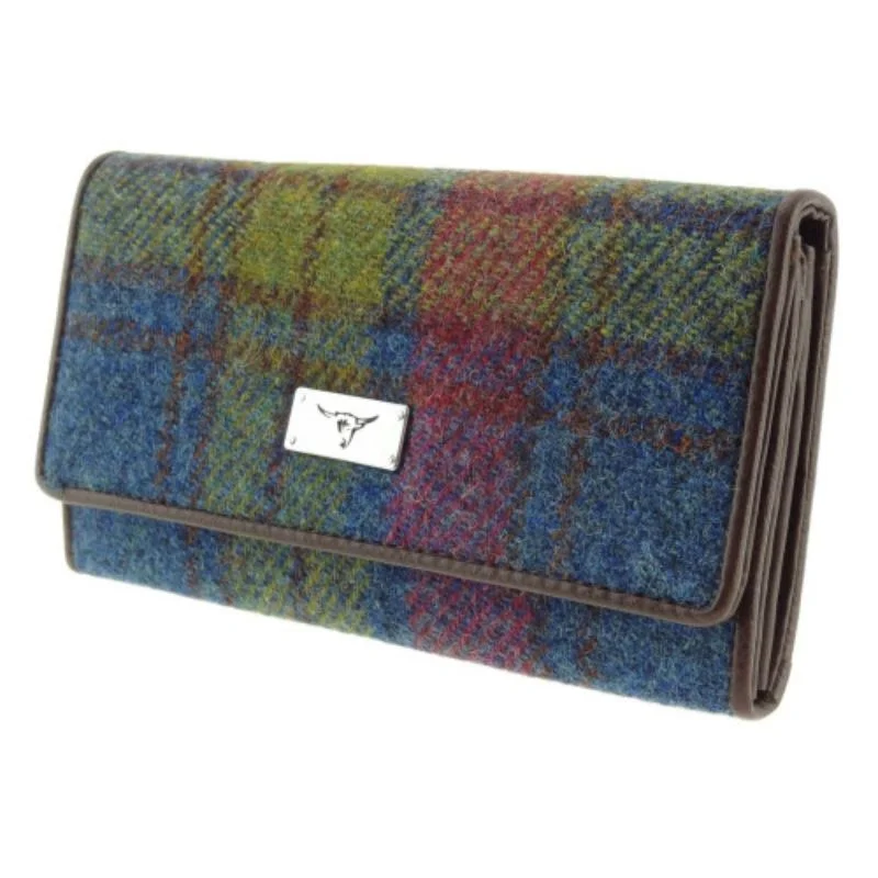 Harris Tweed Tartan Purse with ID Window – Zip Wallet with Card Slots & Coin Pouch - Image 4 | CeltHaus