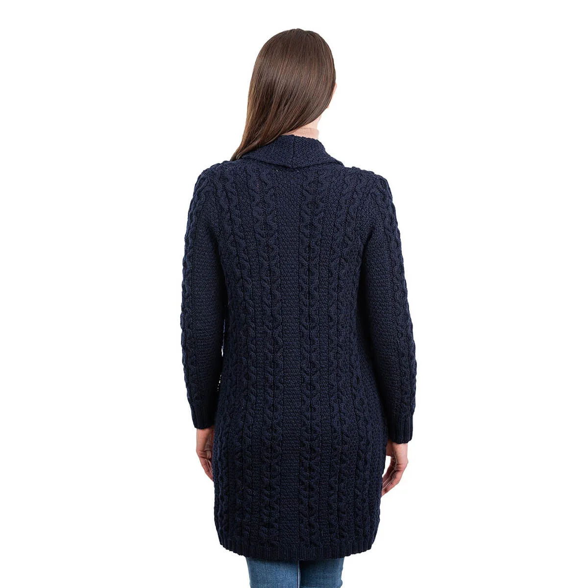 Ladies Open-Face Cardigan – 100% Merino Wool Irish Knit Sweater - Image 12 | CeltHaus