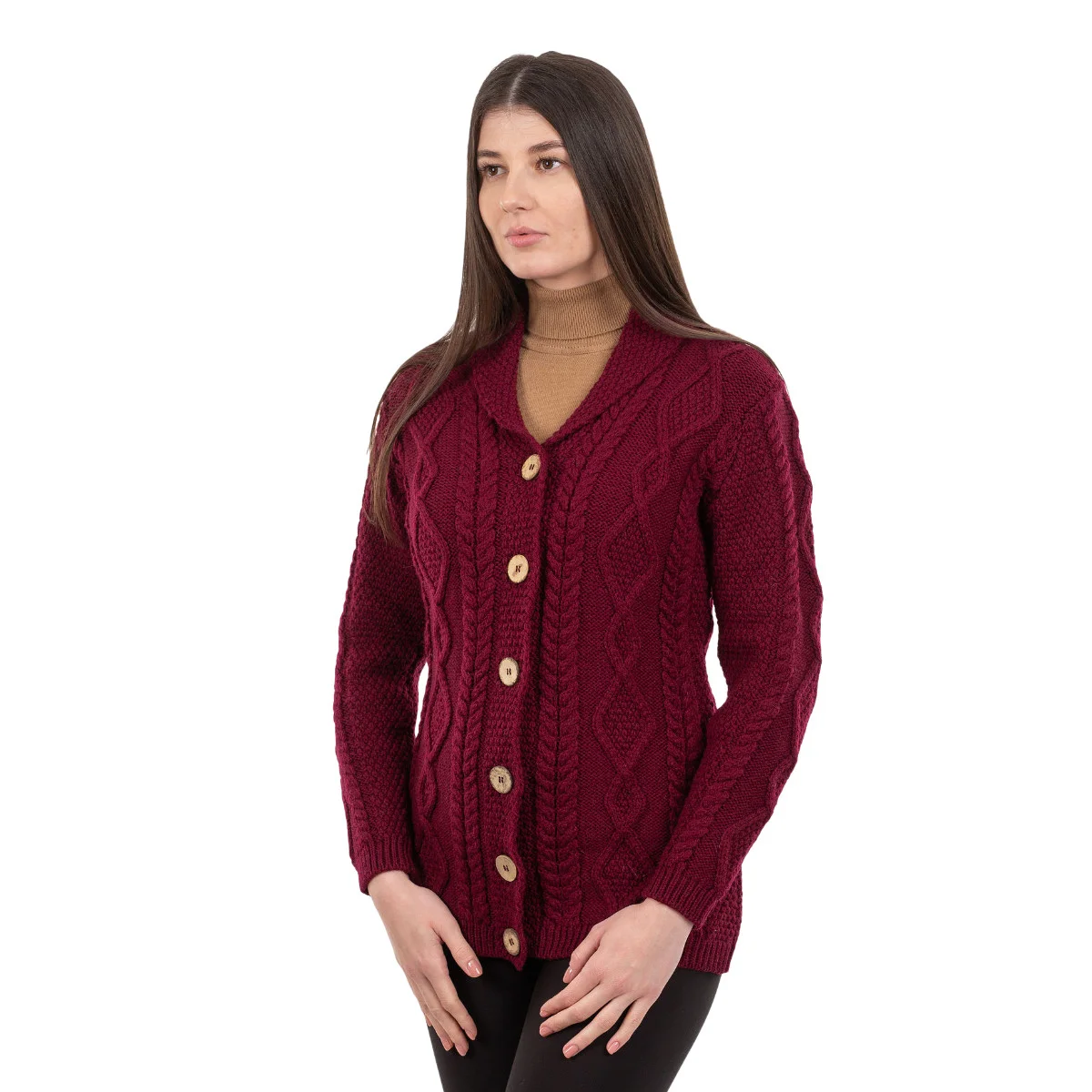 Ladies Shawl Collar Cardigan – Cozy Knit Sweater for Fall & Winter Wardrobe - Image 10 | CeltHaus