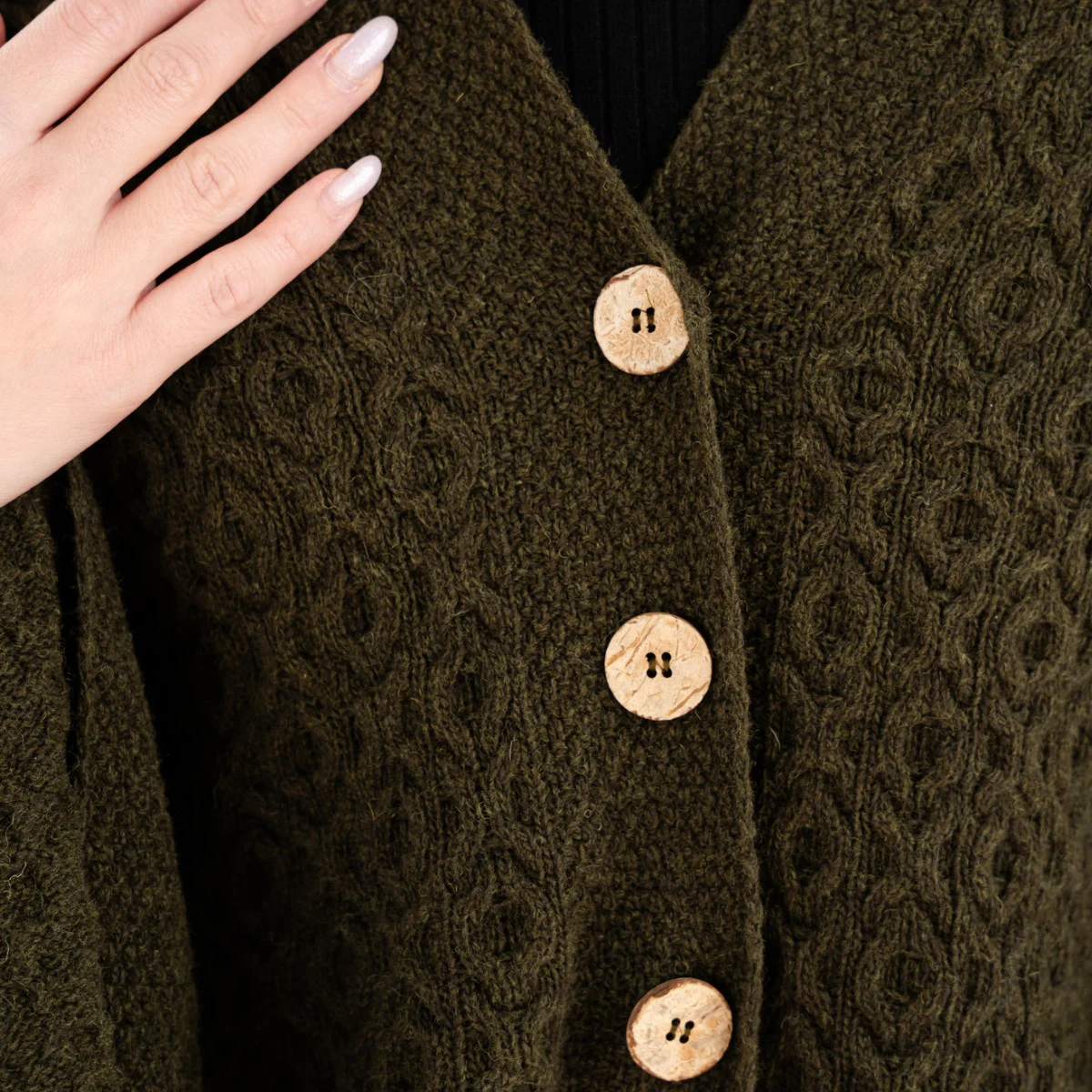Luxurious Knit Lambswool Poncho – Classic Wool Blend Shawl Wrap - Image 9 | CeltHaus