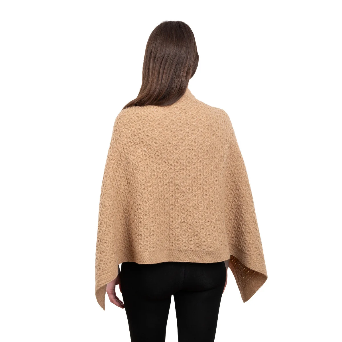 Luxurious Knit Lambswool Poncho – Classic Wool Blend Shawl Wrap - Image 18 | CeltHaus