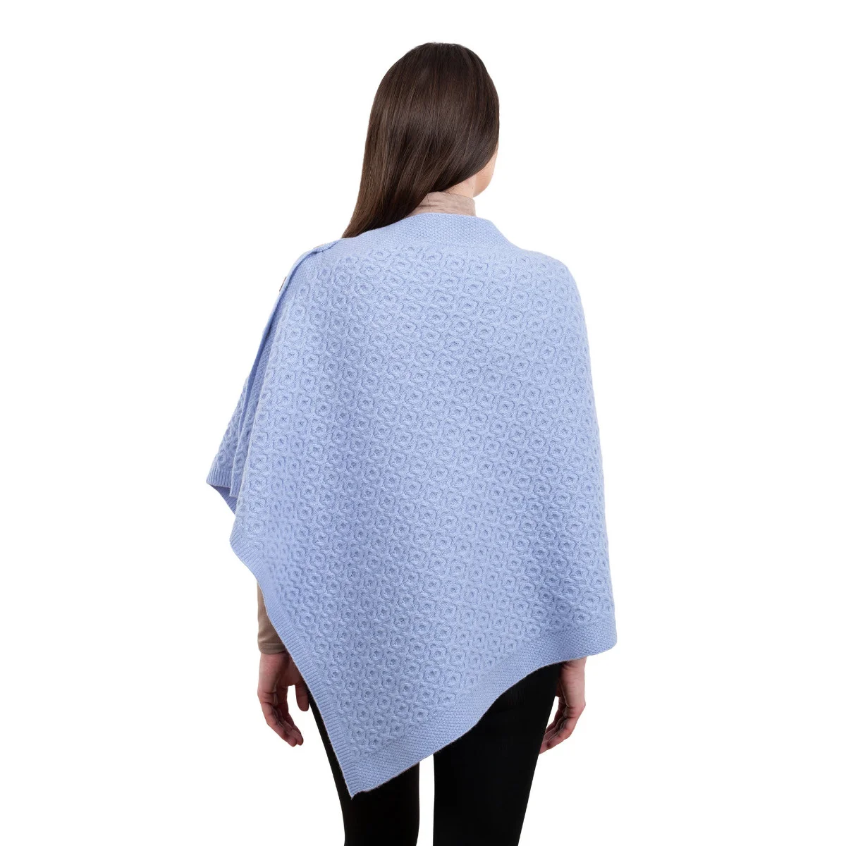 Luxurious Knit Lambswool Poncho – Classic Wool Blend Shawl Wrap - Image 25 | CeltHaus