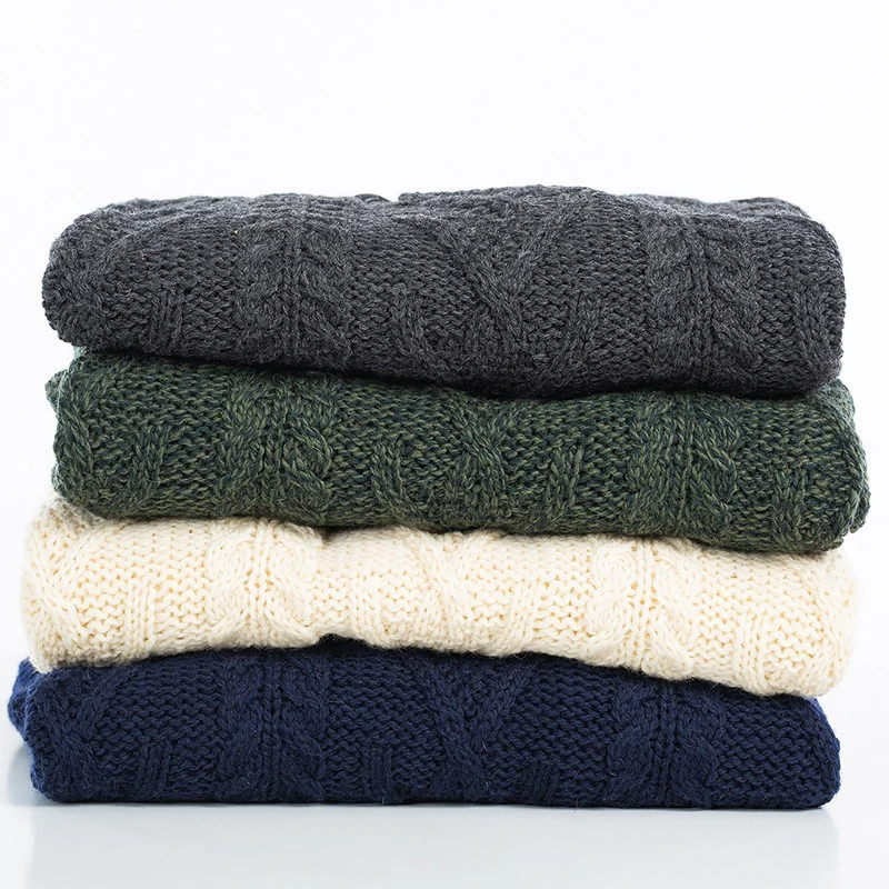 Men’s Merino Wool Shawl Collar Sweater – Single Button Irish Knit - Image 28 | CeltHaus