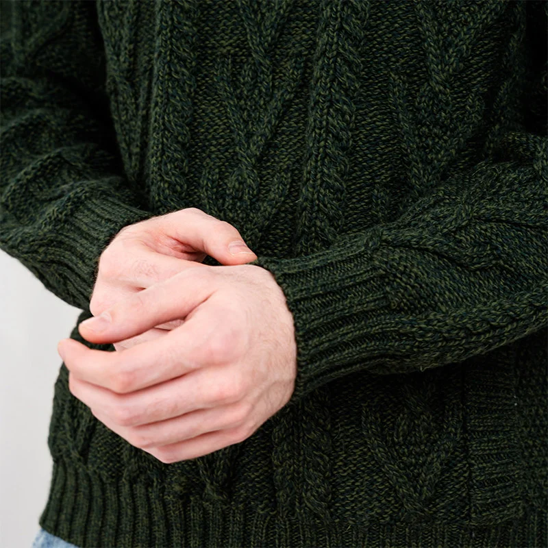 Men’s Merino Wool Shawl Collar Sweater – Single Button Irish Knit - Image 24 | CeltHaus