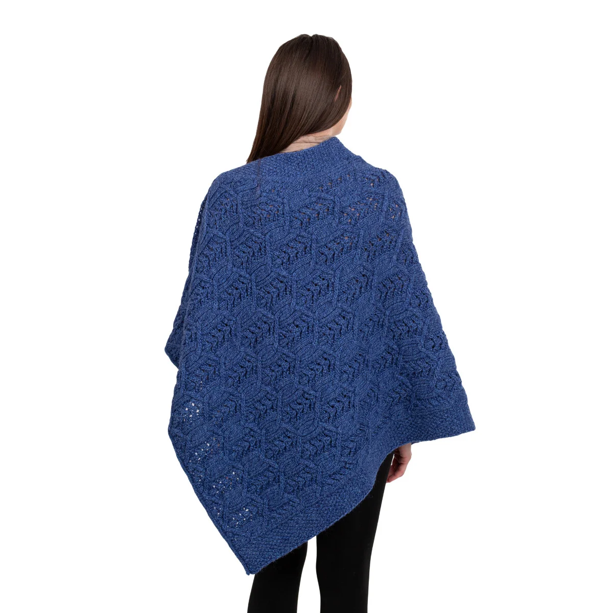 Merino Wool Ladies’ Poncho with Buttons – 100% Irish Merino Knit - Image 18 | CeltHaus