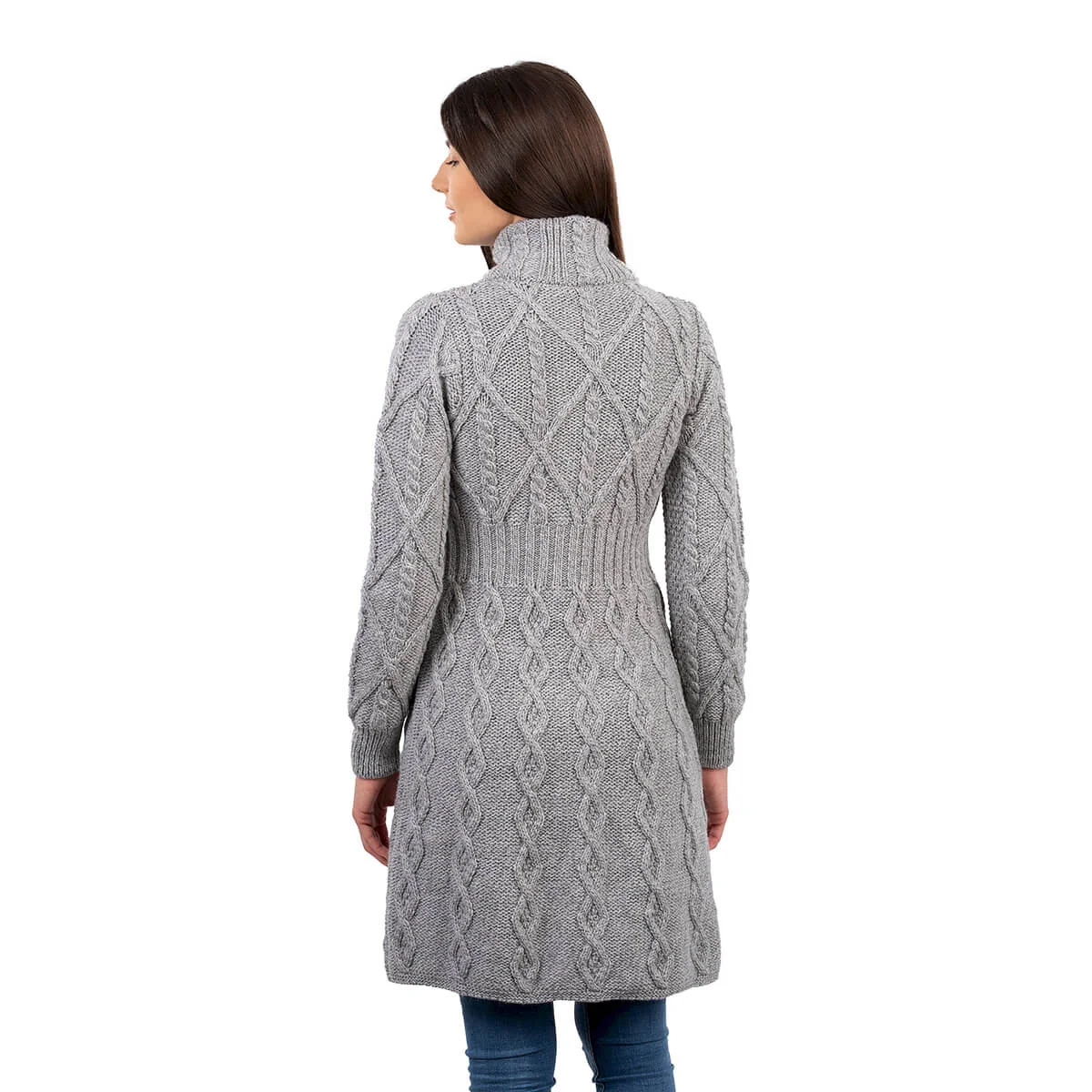 SAOL Aran Cable Signature Coat – 100% Merino Wool Irish Knitwear - Image 15 | CeltHaus