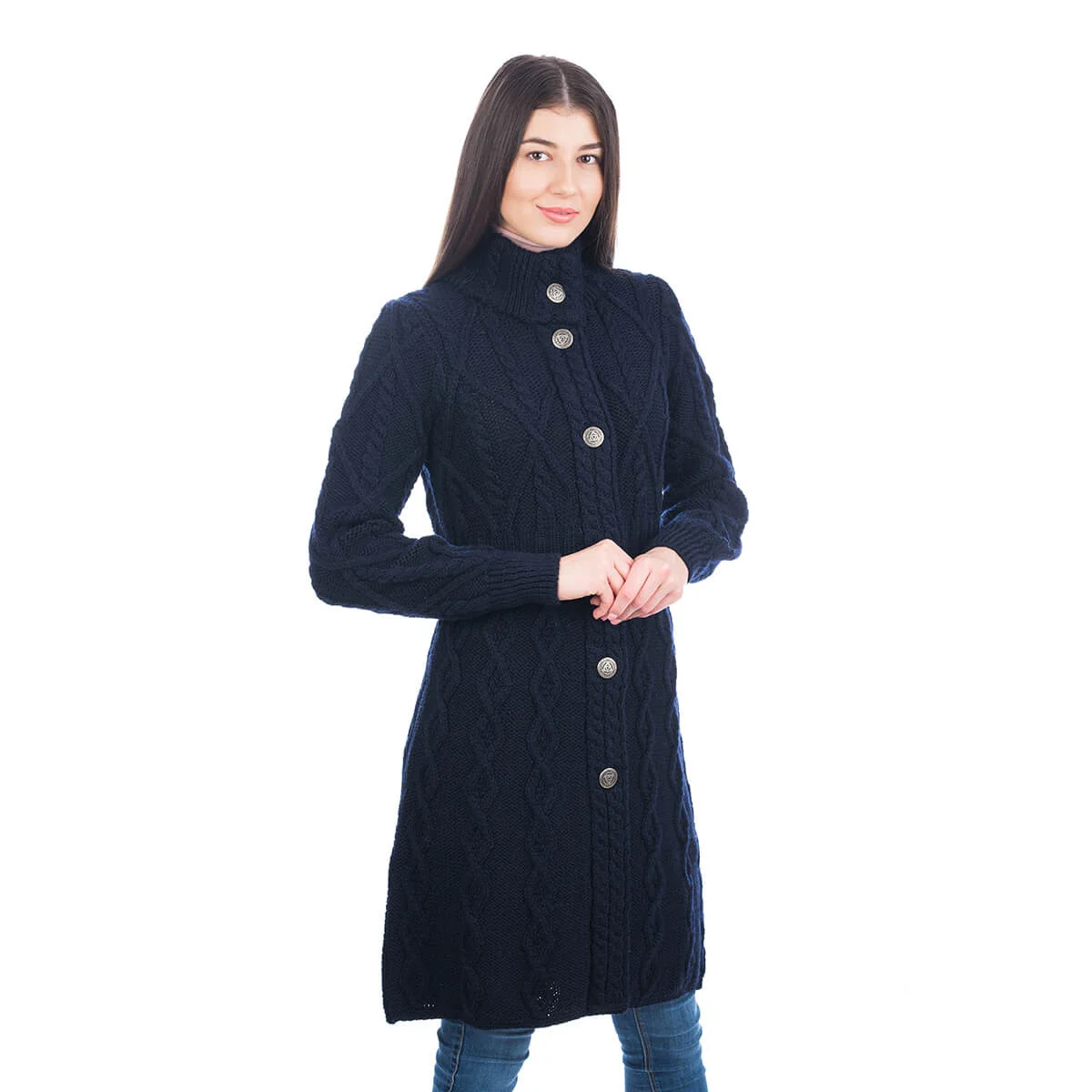 SAOL Aran Cable Signature Coat – 100% Merino Wool Irish Knitwear - Image 19 | CeltHaus
