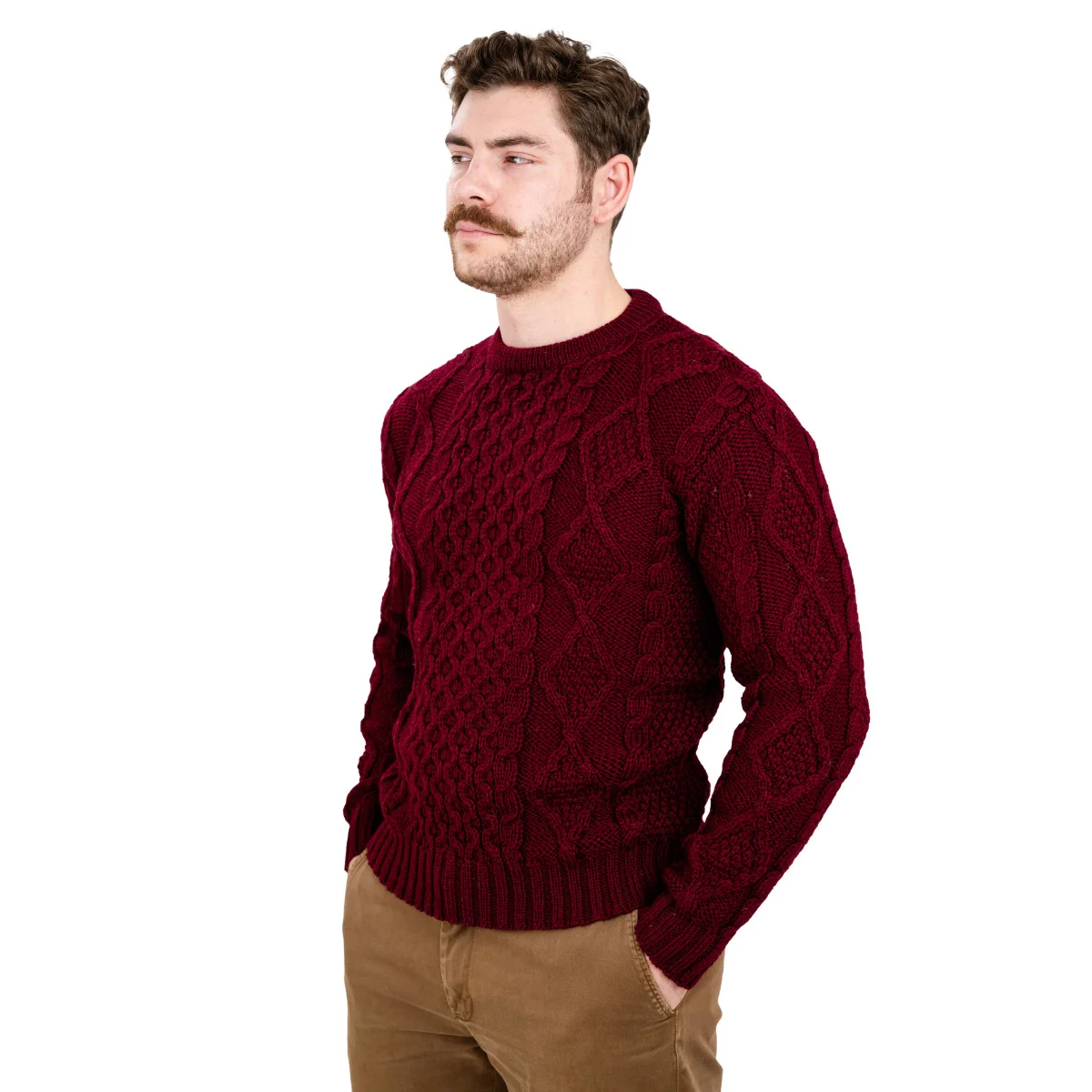 SAOL Fisherman Cable Sweater – 100% Pure Virgin Wool Irish Knit - Image 17 | CeltHaus