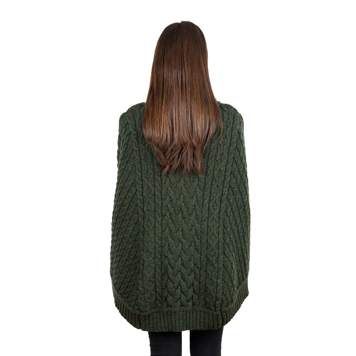 SAOL Women’s Cowl Neck Button Poncho – 100% Pure Merino Wool - Image 18 | CeltHaus