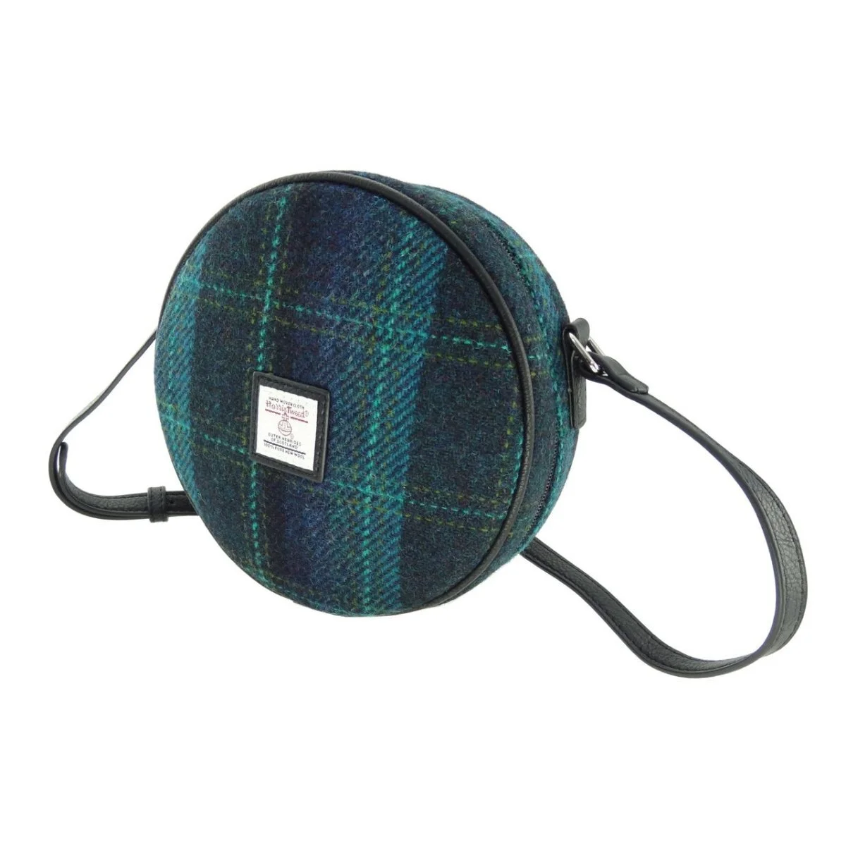 Scottish Harris Tweed Bannock Round Shoulder Bag – Authentic Wool Tartan Crossbody Purse - Image 6 | CeltHaus