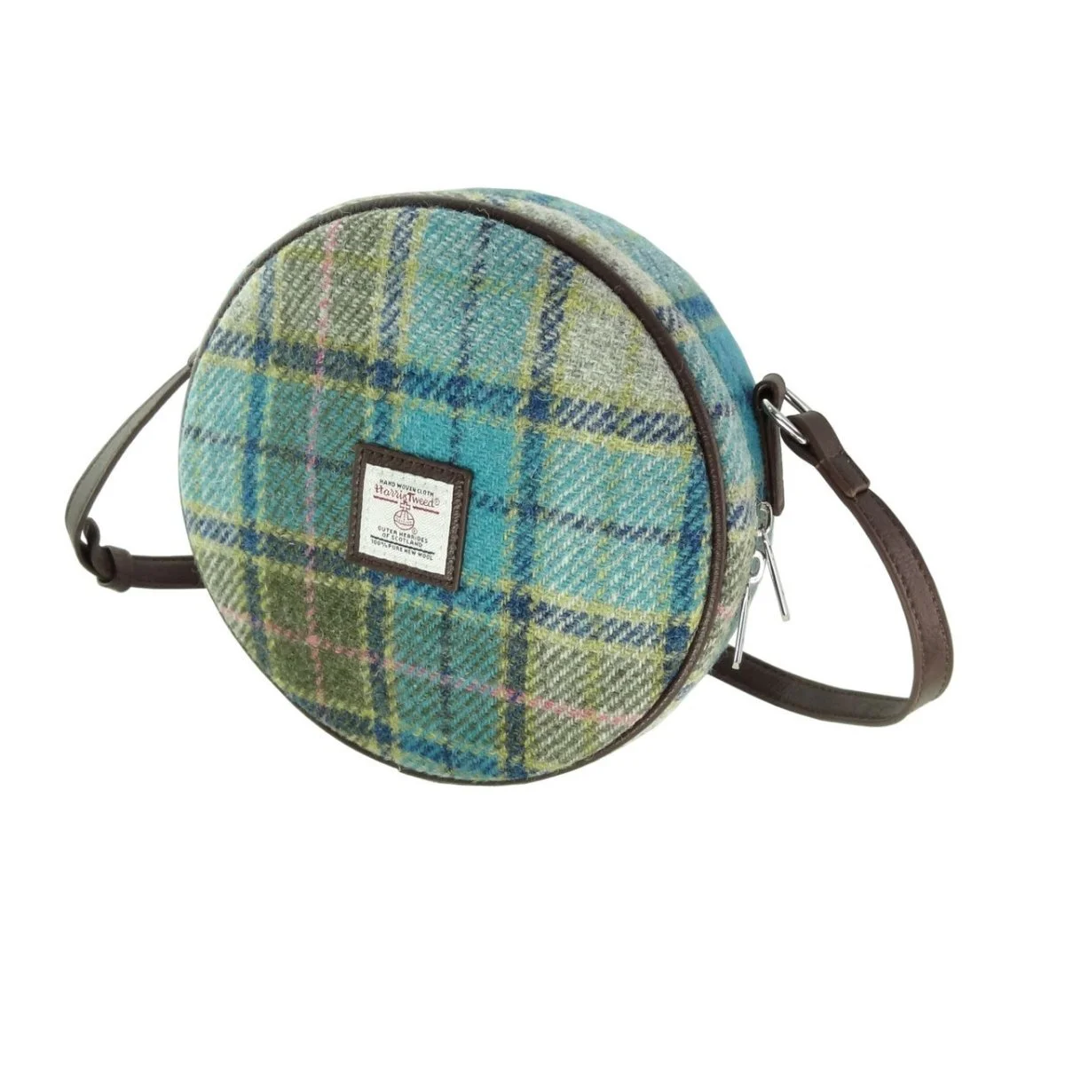 Scottish Harris Tweed Bannock Round Shoulder Bag – Authentic Wool Tartan Crossbody Purse - Image 7 | CeltHaus