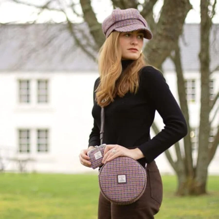 Scottish Harris Tweed Bannock Round Shoulder Bag – Authentic Wool Tartan Crossbody Purse - Image 12 | CeltHaus