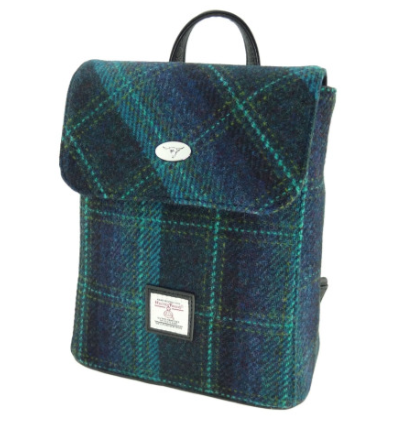Scottish Harris Tweed Tummel Mini Backpack – Authentic Wool Tartan Bag with Adjustable Straps - Image 7 | CeltHaus