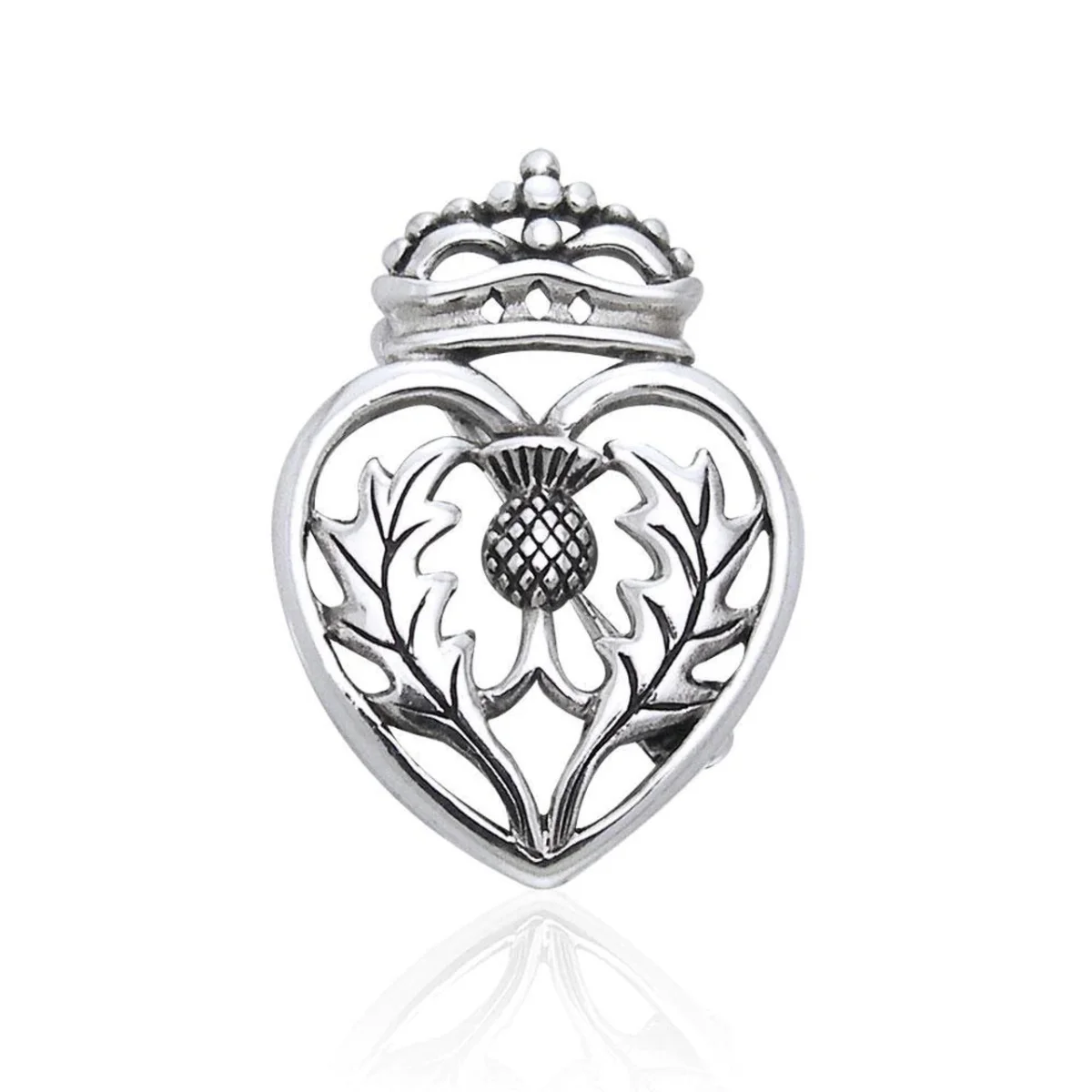 Scottish Thistle Sterling Silver Brooch Pin - Image 2 | CeltHaus