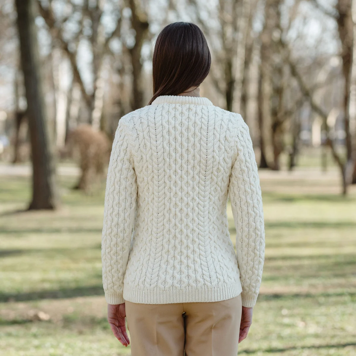 Side Button Knit Sweater – Classic Irish Wool Pullover with Button Detail - Image 6 | CeltHaus