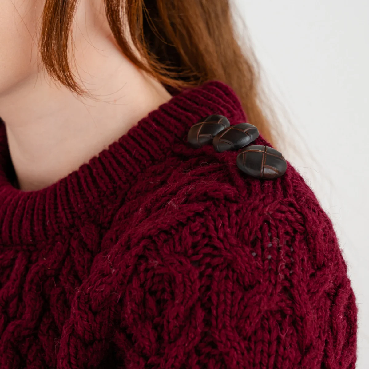 Side Button Knit Sweater – Classic Irish Wool Pullover with Button Detail - Image 17 | CeltHaus