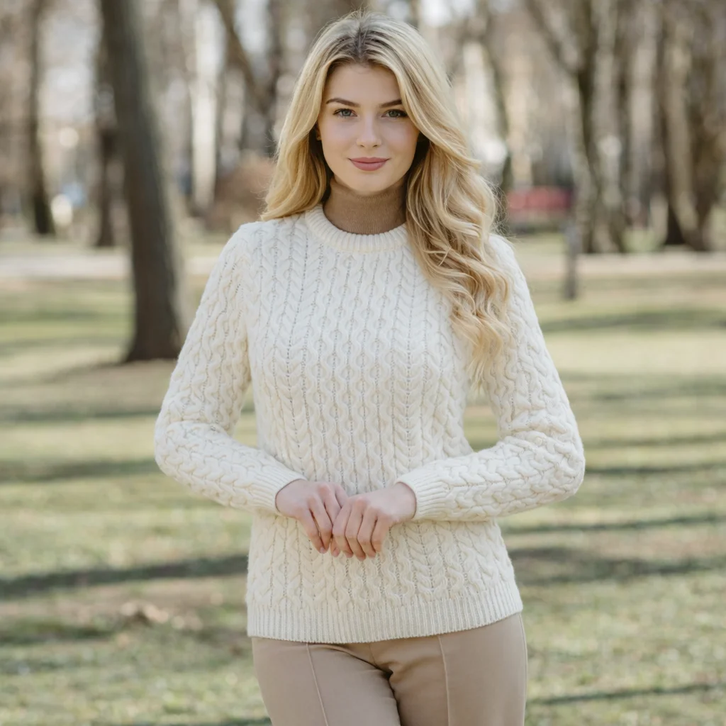 Side Button Knit Sweater – Classic Irish Wool Pullover with Button Detail - Knitwear | CeltHaus