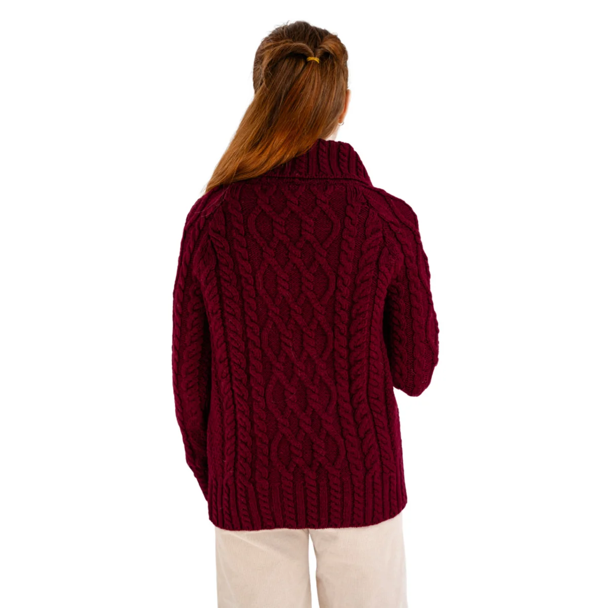 Women’s Merino Wool Zip-Neck Sweater – Classic Warm Wool Knit Pullover - Image 3 | CeltHaus
